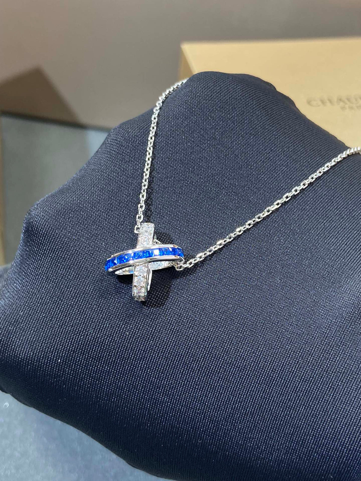 [✨ROSE💎]LIENS DIAMOND SILVER NECKLACE