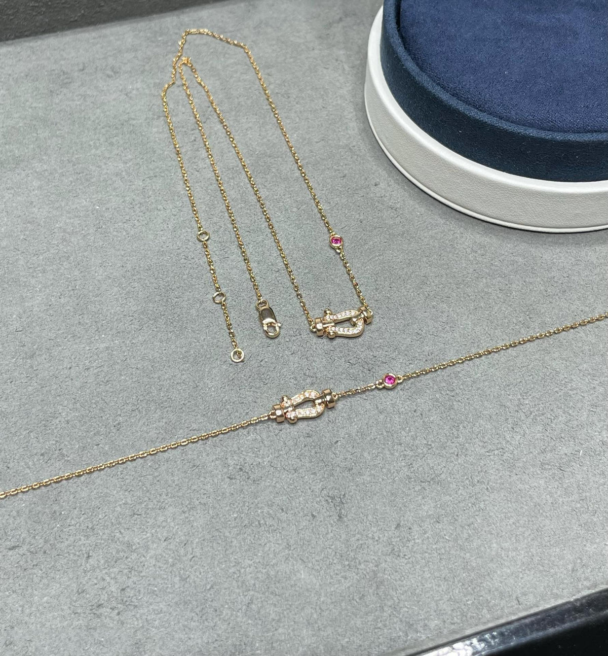 [✨ROSE💎]FORCE 10 DIAMOND PINK GOLD NECKLACE