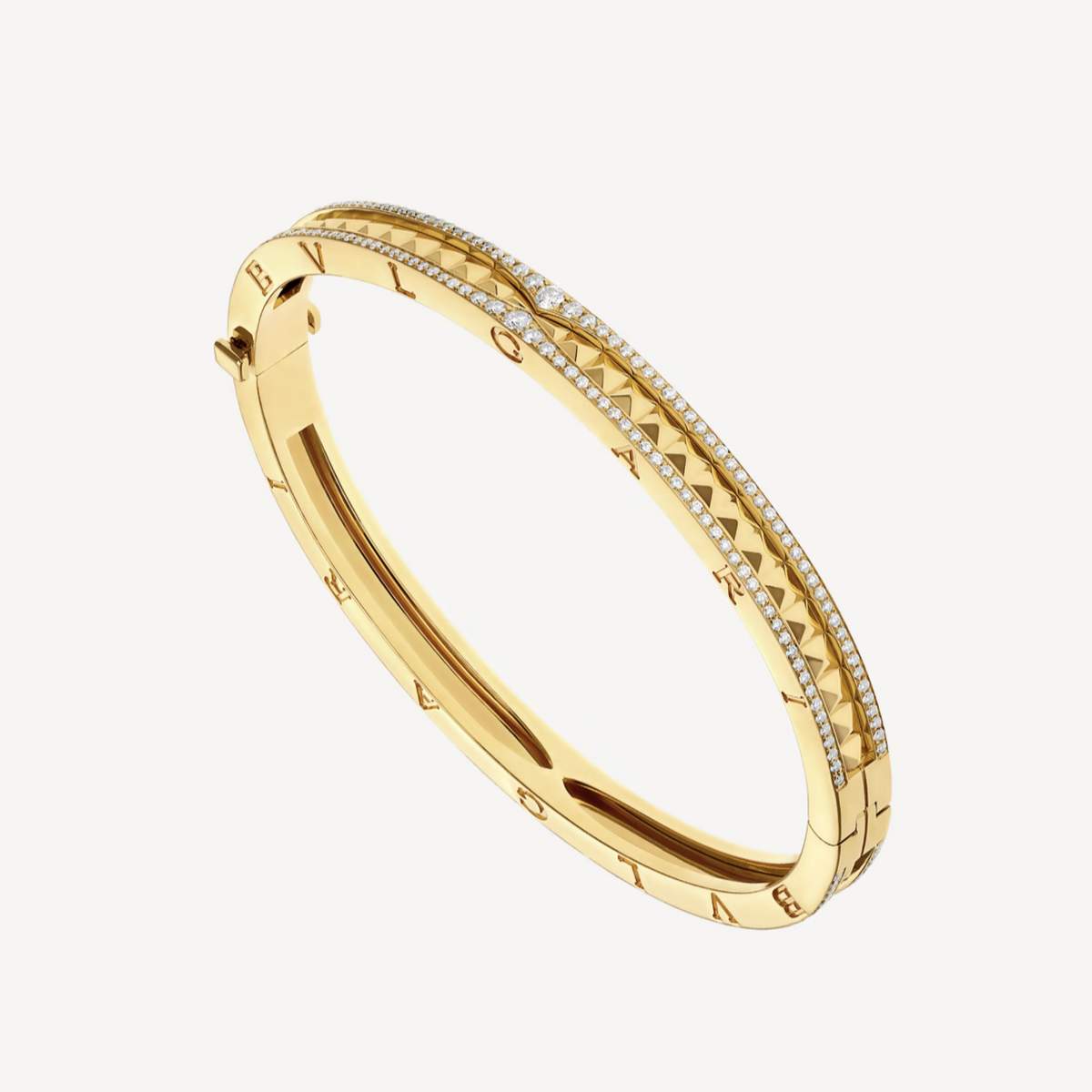 [✨ROSE💎]ZERO 1 SPIRAL AND PAVED DIAMOND GOLD BRACELET