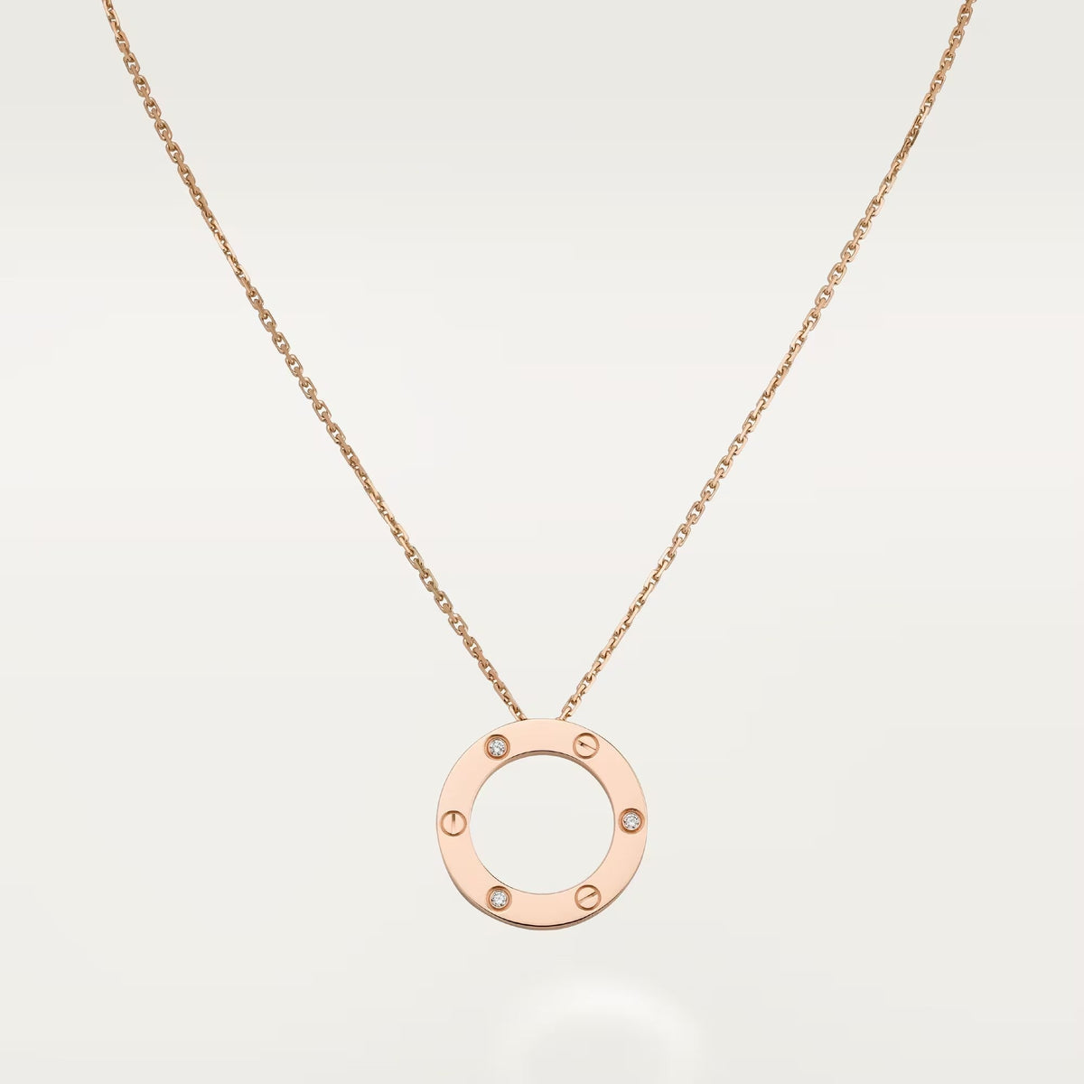 [✨ROSE💎]LOVE NECKLACE 16MM 3 DIAMONDS