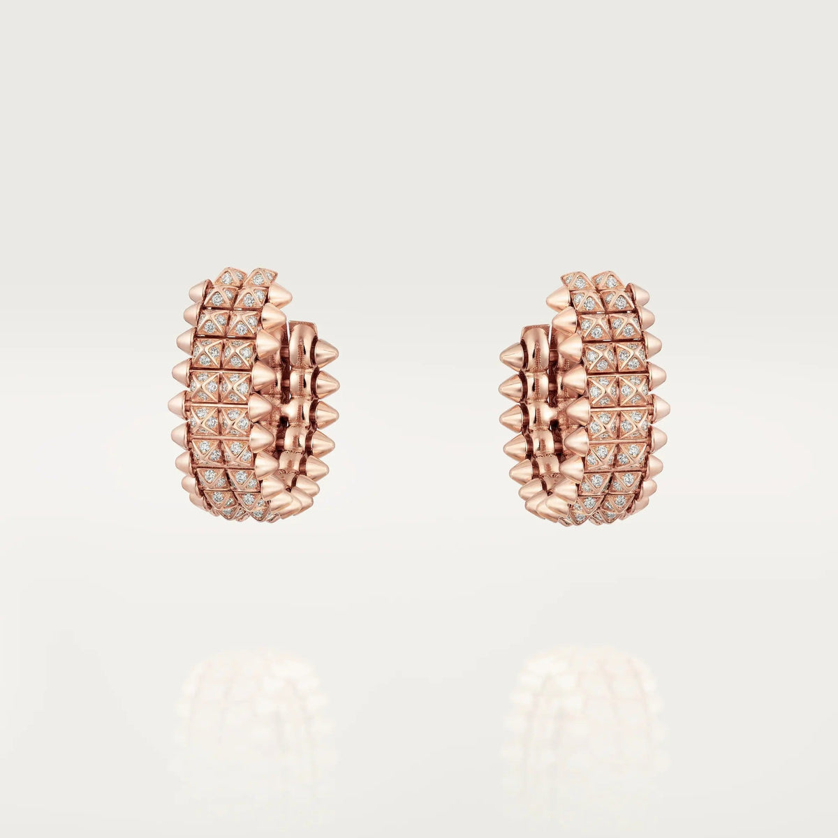 [✨ROSE💎]CLASH 9.2MM FULL DIAMOND DOUBLE ROW EARRINGS