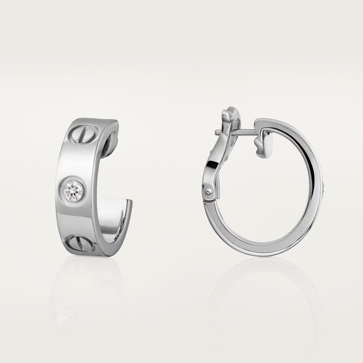 [✨ROSE💎]LOVE EARRINGS 5.7MM 2 DIAMONDS