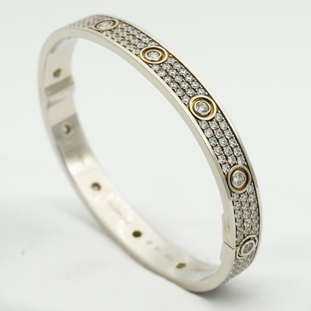 [✨ROSE💎]LOVE BRACELET 6.1MM DIAMOND-PAVED 10 BIG DIAMONDS
