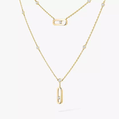 [✨ROSE💎] Move Uno Diamond Necklace