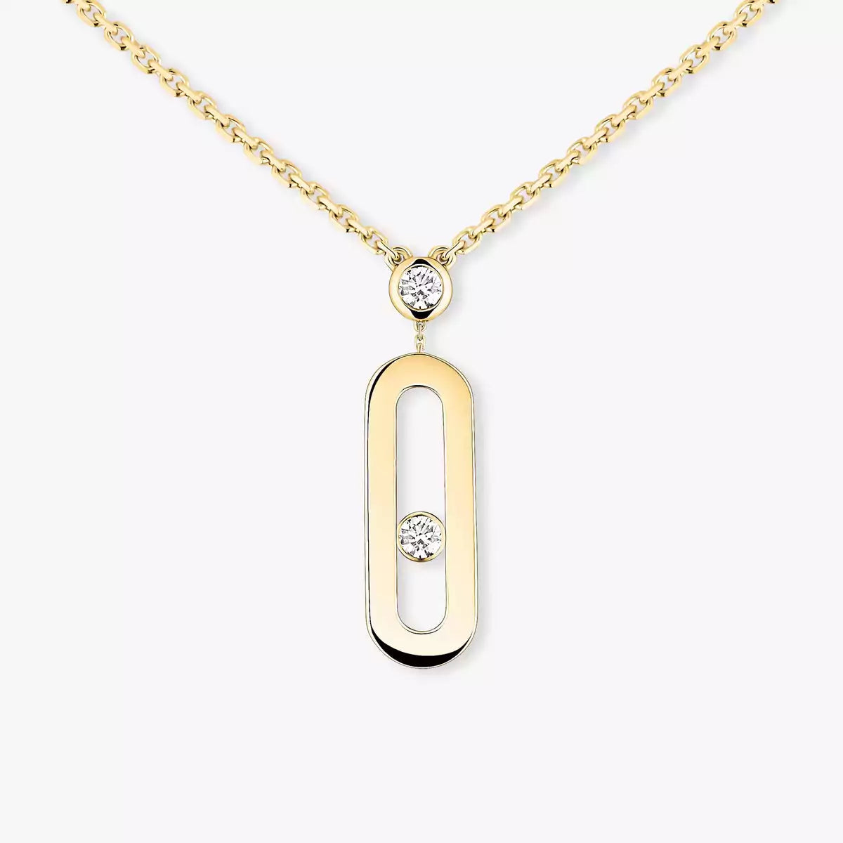 [✨ROSE💎] Move Uno Gold Diamond Long Necklace